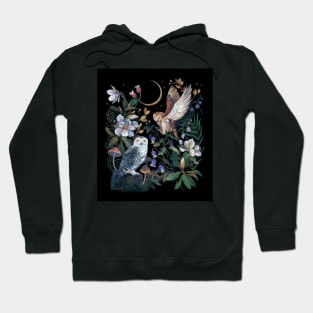 Owls night garden Hoodie